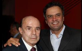 Francisco Dornelles e Aécio Neves