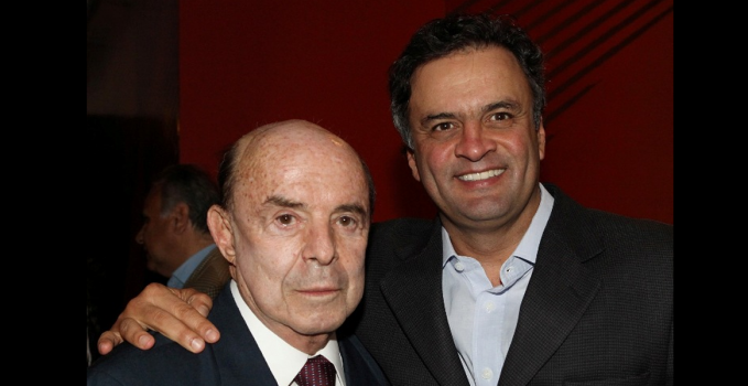 Francisco Dornelles e Aécio Neves