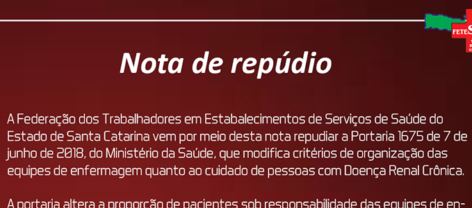 capa Nota de repudio