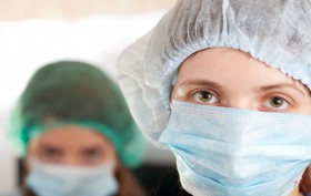 doctors in mask at clinic