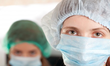 doctors in mask at clinic