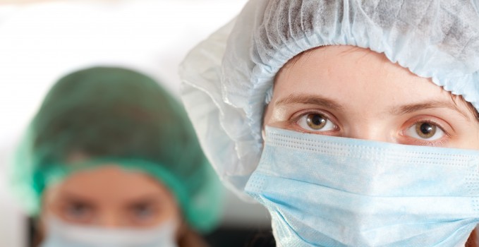 doctors in mask at clinic